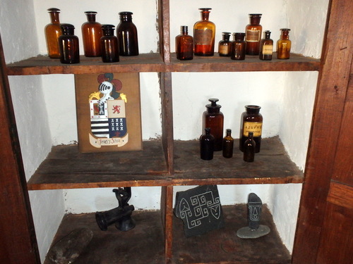 Old Bottles on display.